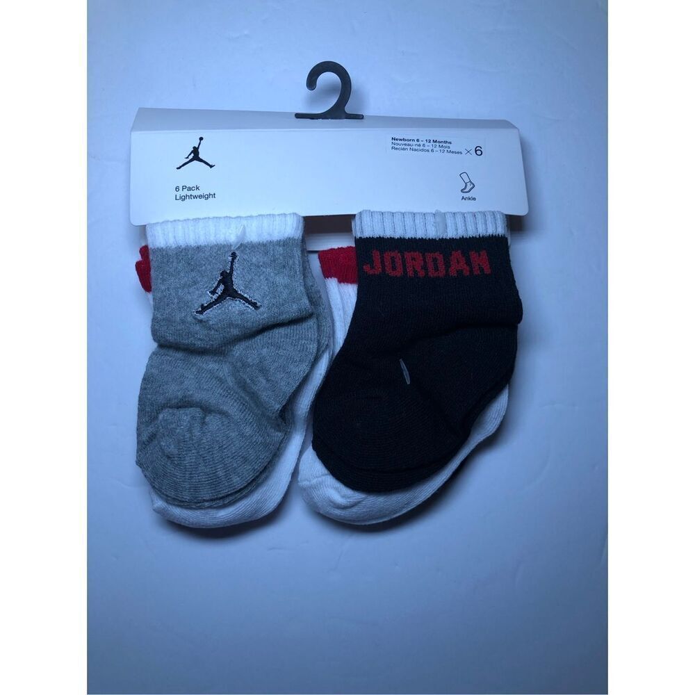Jordan Baby Socks 6-Pack size 6-12 Months